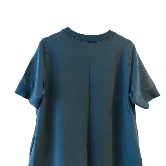 Universal Standard Grace Side Zip Sweatshirt Dress In Deep Sea Blue XS US 10-12 - Picture 6 of 10